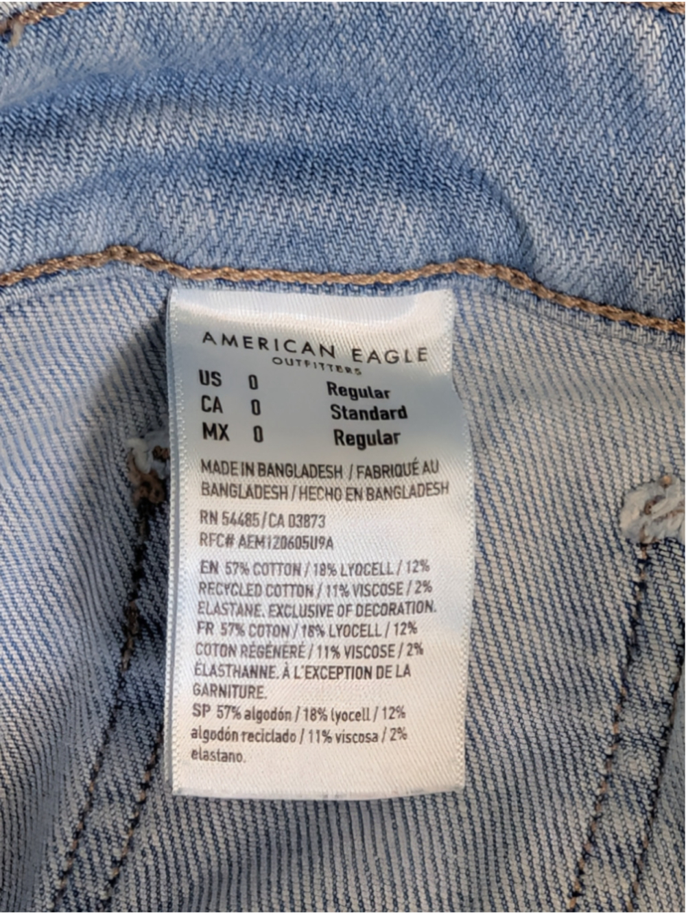 American Eagle 0 Dreamy Drape Super Hi Rise Baggy Wide Leg Jeans Stretch AE - Picture 12 of 13